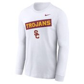 USC Trojans Men's Nike White SC Interlock Cotton 2-Hit Classic Location Long Sleeve T-Shirt
